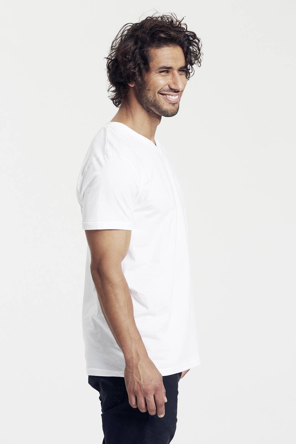 Ekologiczny t-shirt V-neck o splocie Single Jersey