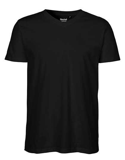 Ekologiczny t-shirt V-neck o splocie Single Jersey