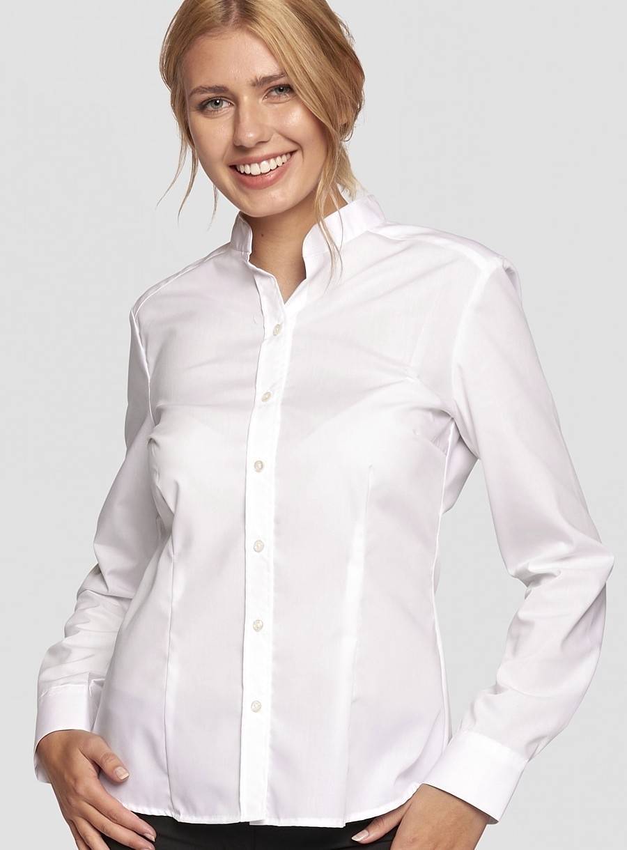 Elegancka koszula damska z kołnierzykiem typu Stójka