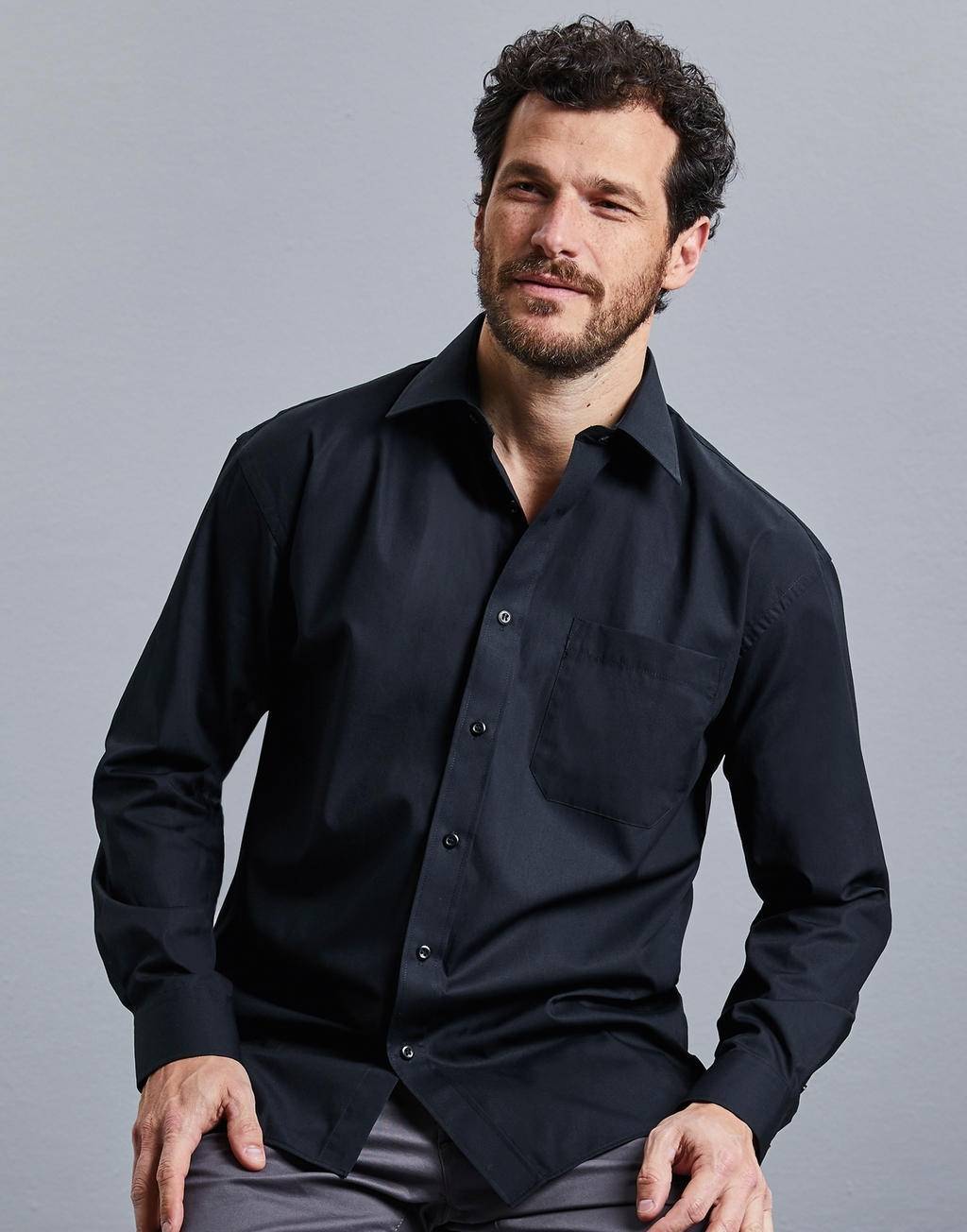 Elegancka koszula męska z długim rękawem