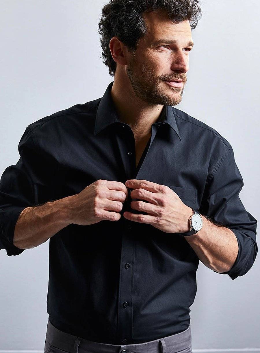 Elegancka koszula męska z długim rękawem