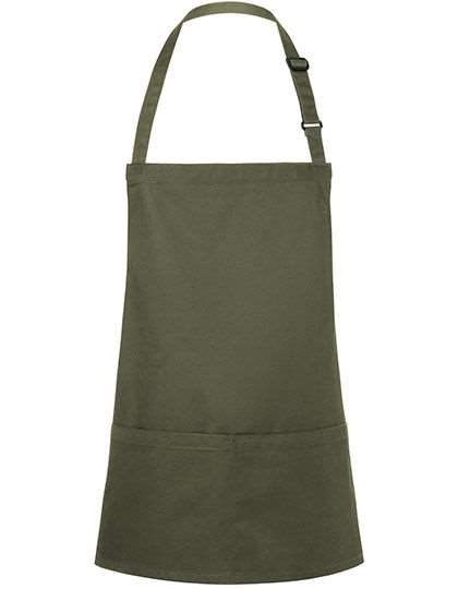 Elegancki fartuch kelnerski z kieszeniami i regulowanym klamrą pasem