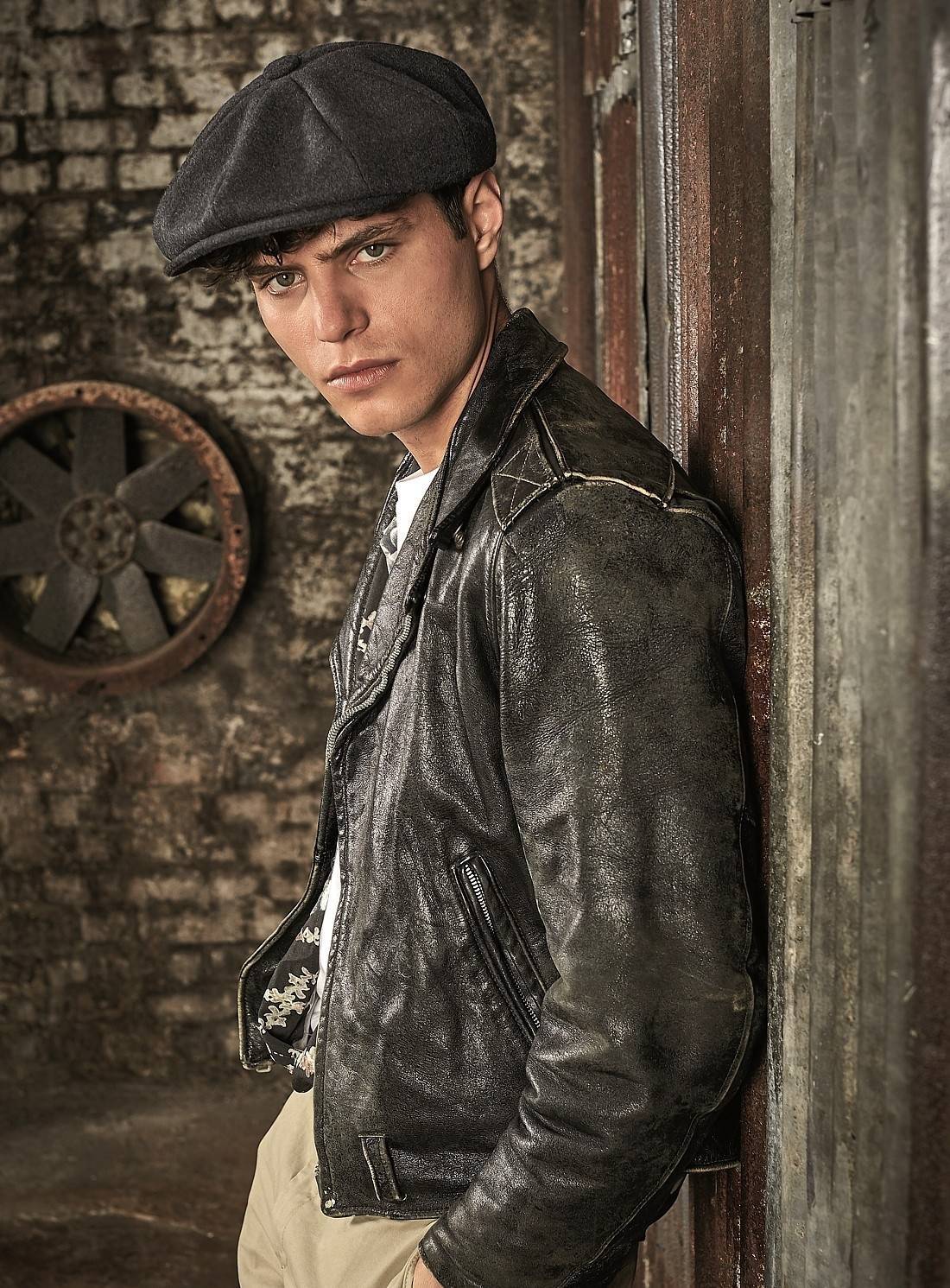 Elegancki kaszkiet z wełny Melton