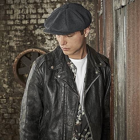 Elegancki kaszkiet z wełny Melton