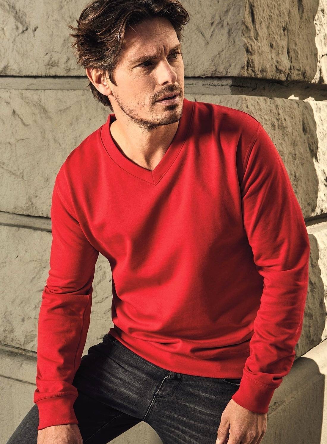 Elegancki sweter z dekoltem V-Neck Sweater