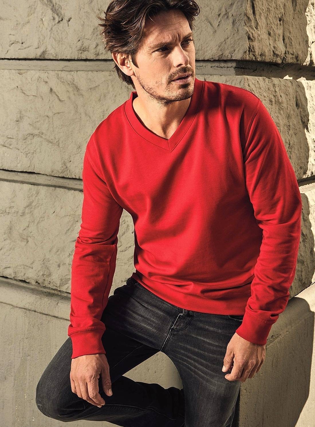 Elegancki sweter z dekoltem V-Neck Sweater