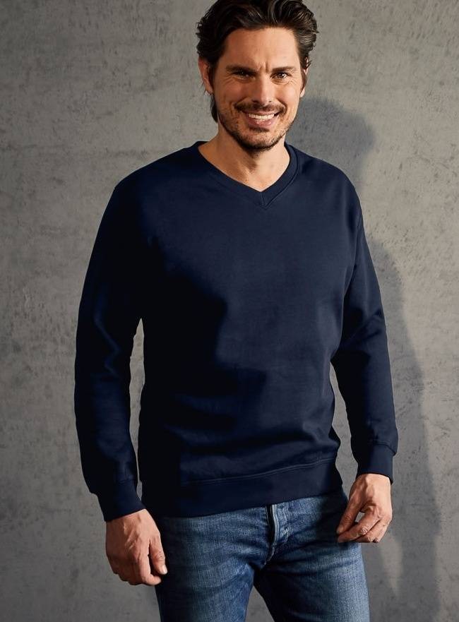 Elegancki sweter z dekoltem V-Neck Sweater