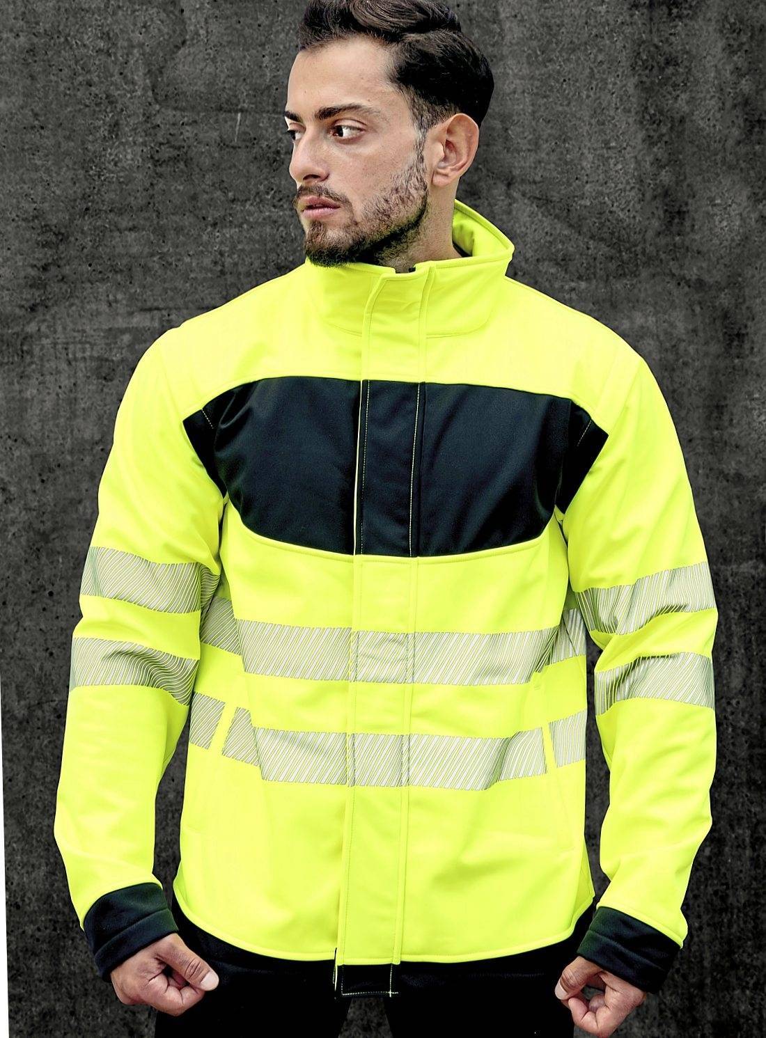 EOS Hi-Vis Workwear Softshell Jacket With Printing Area
