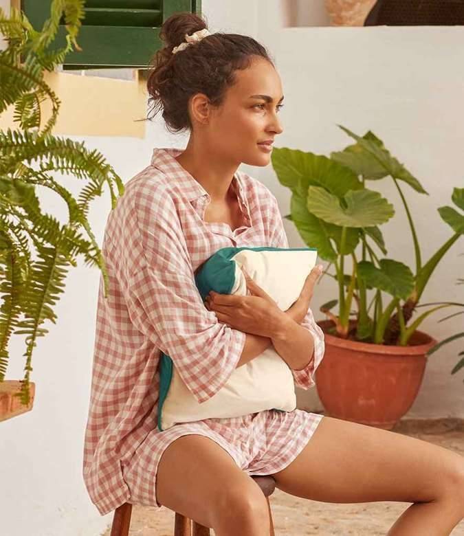 Fairtrade Cotton Piped Cushion Cover