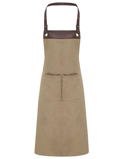 Fartuch kelnerski z dekoracjami ze skóry ekologicznej