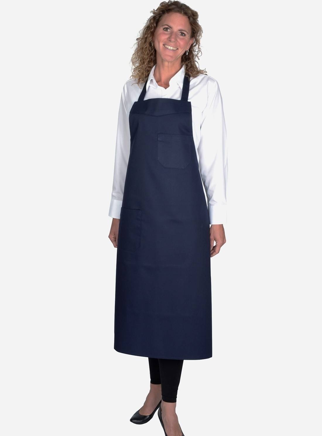 Fartuch kelnerski z kieszenią na piersi oraz biodrach