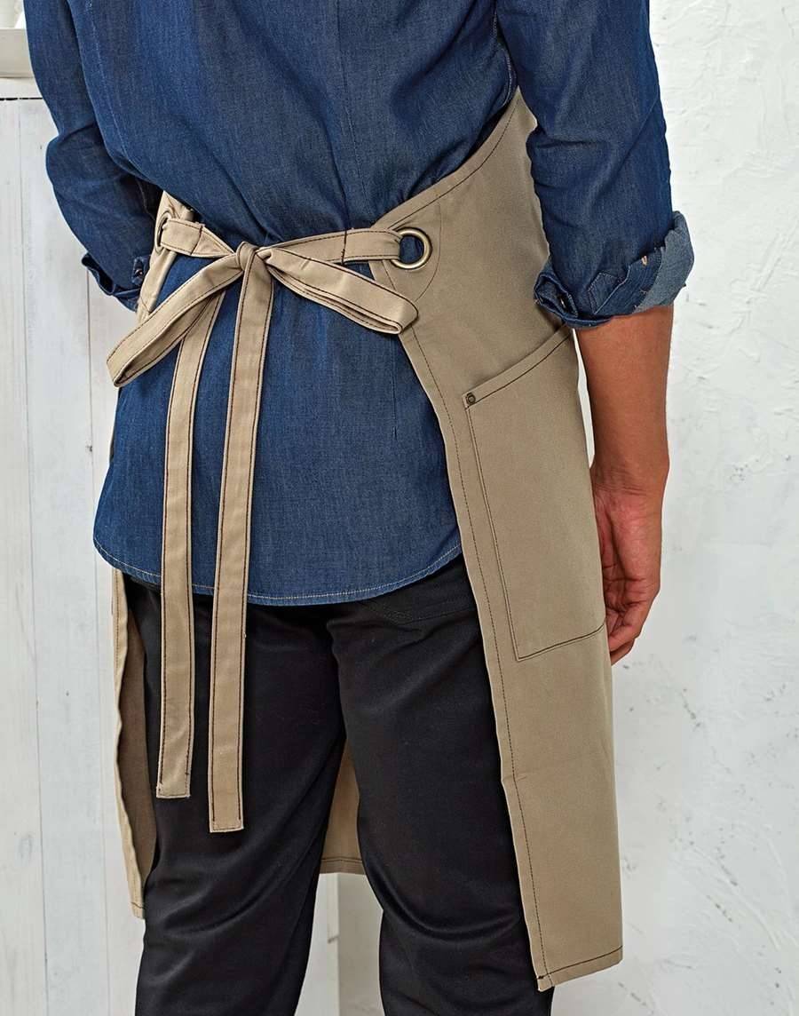 Fartuch kelnerski z kieszenią zapinaną na zamek błyskawiczny