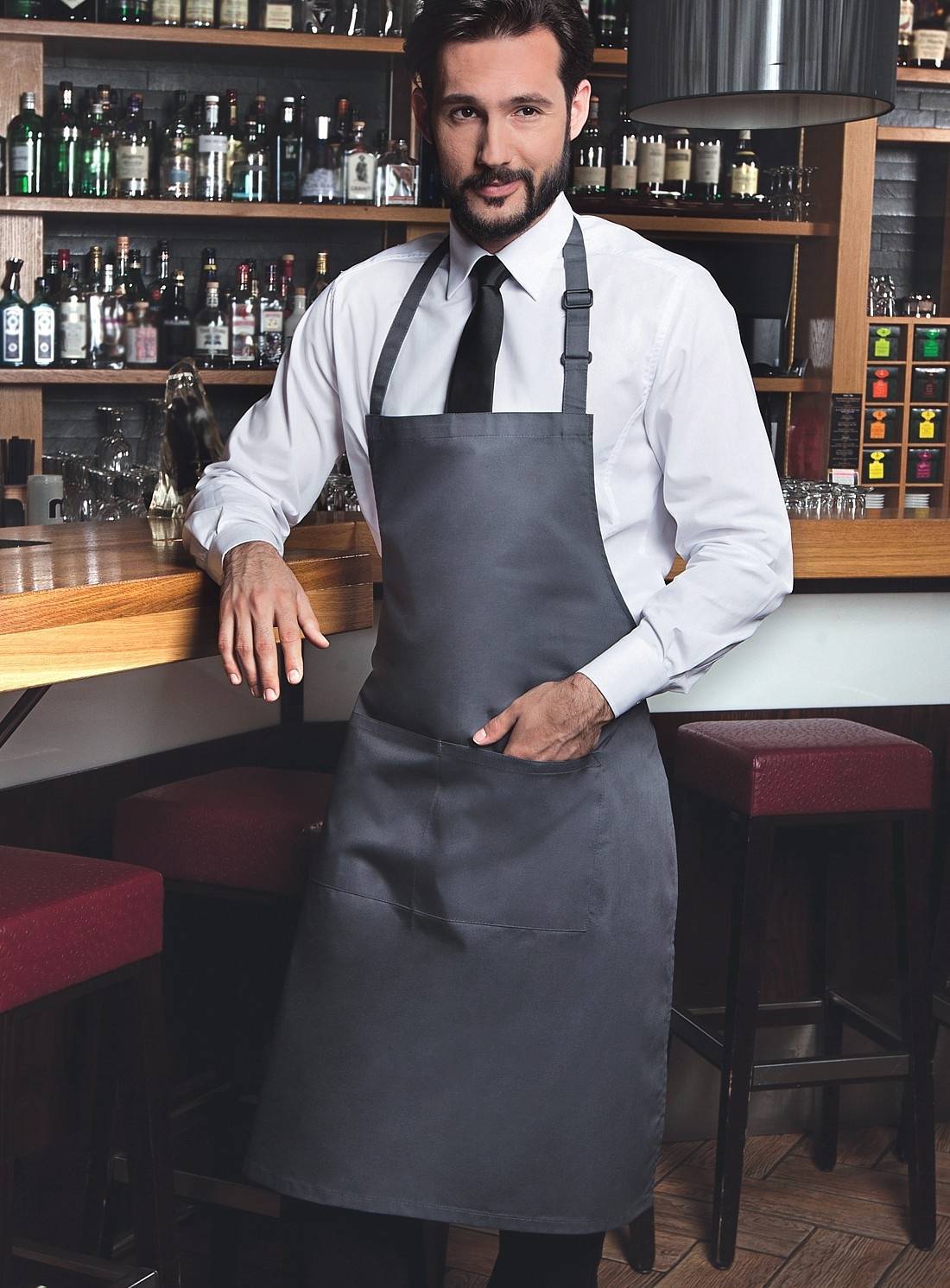 Fartuch z kieszenią i regulacją klamrową Bib