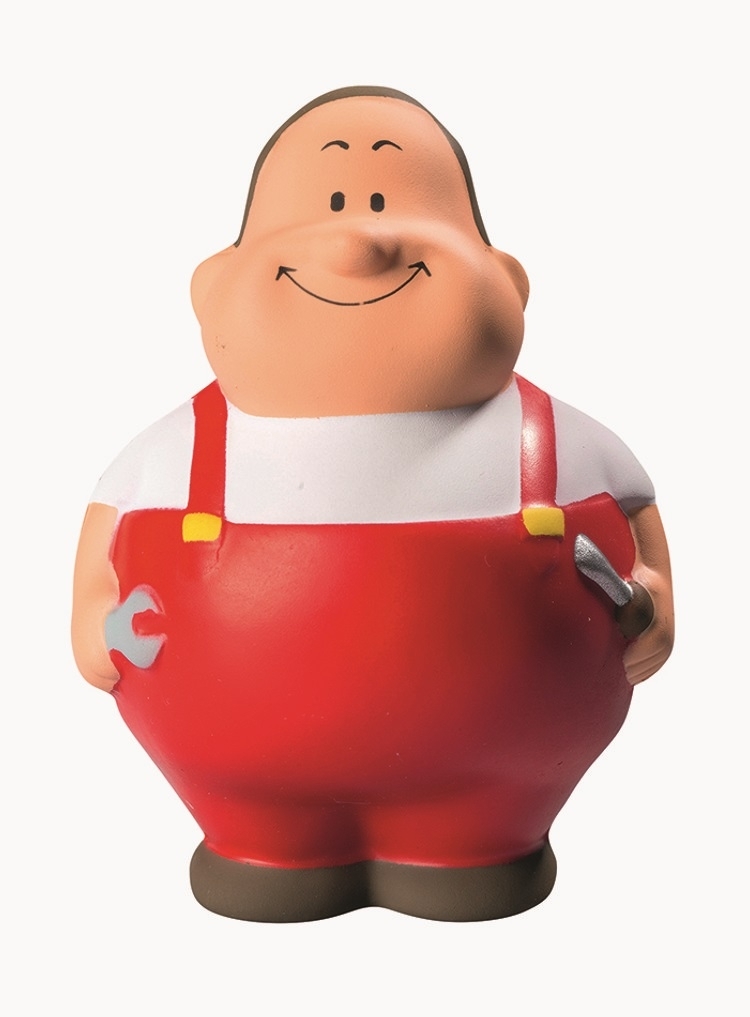 Figurka antystresowa Mechanik, czerwone ogrodniczki