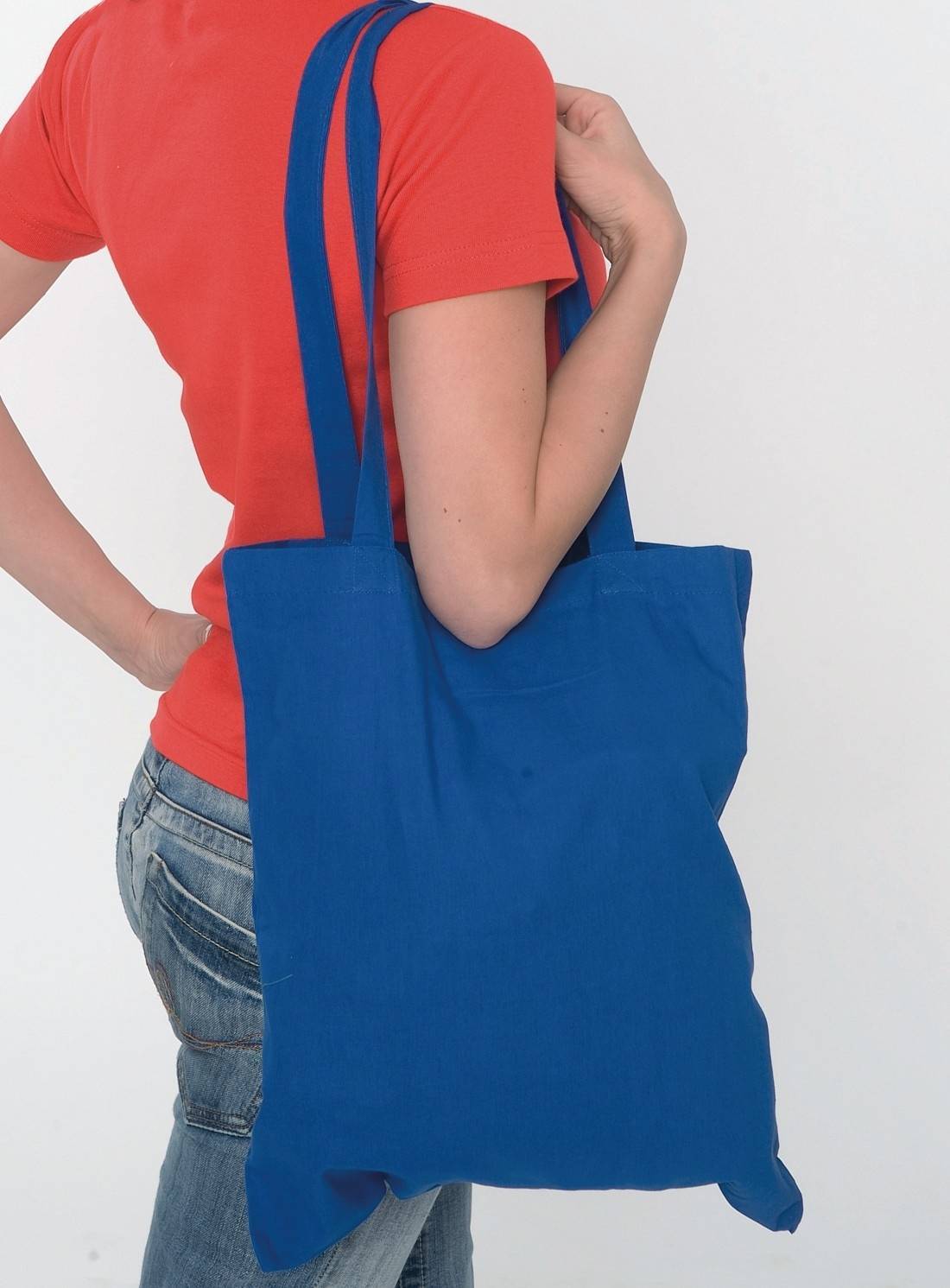 Funkcjonalna bawełniana torba z długimi rączkami