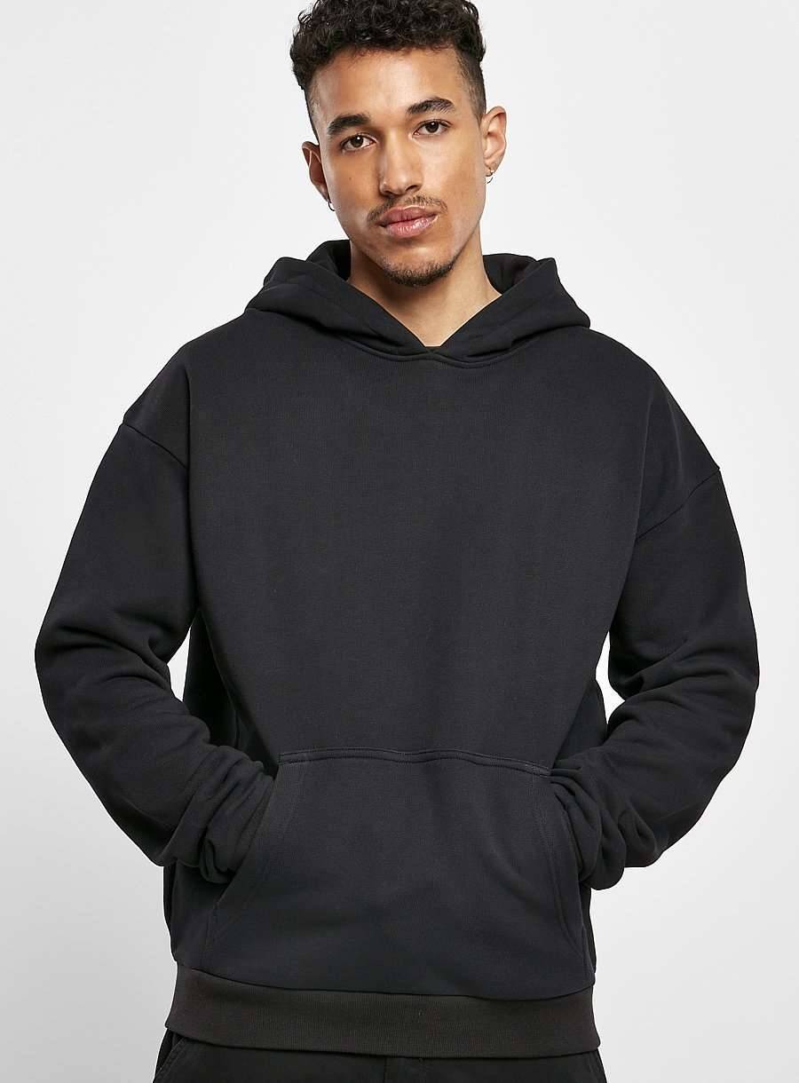 Gruba bluza męska z kapturem o luźnym fasonie