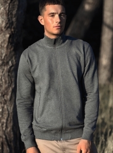 Ekologiczna rozpinana bluza ze stójką z bawełny organicznej