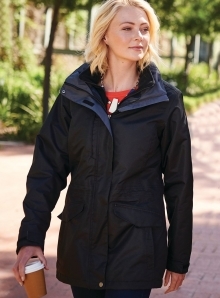 Damska kurtka Regatta z chowanym kapturem i klapą sztormową – 3 w 1
