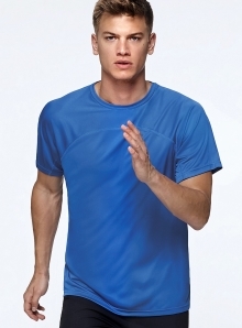 T-shirt sportowy z ozdobnym szwem na klatce piersiowej