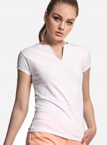 Koszulka damska ze stylowym wycięciem w dekolcie w kształcie litery V