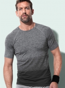 Sportowa koszulka męska z cieniowanym przejściem tonalnym