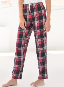 Damskie spodnie w szkocką kratę