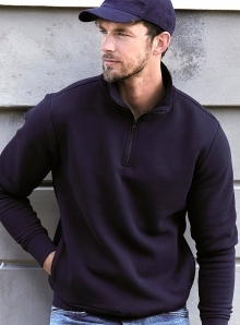 Bluza męska Tee Jays o gładkiej strukturze z krótkim zamkiem