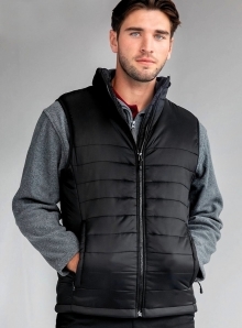 Pikowana kamizelka z gładką powierzchnią na piersi