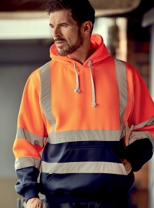 Bluza męska odblaskowa z kapturem Hi Vis