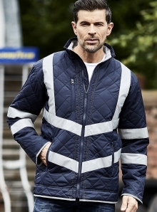 Pikowana kurtka robocza z odblaskami Kensington