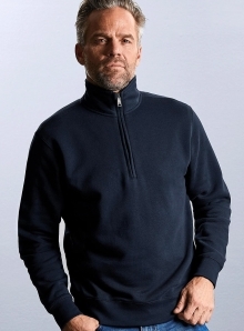 Bluza męska Russell z krótkim zamkiem i wysoką stójką