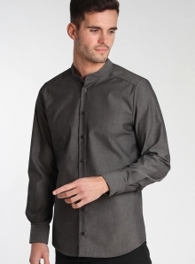 Koszula męska ze stójką o kroju Slim Fit