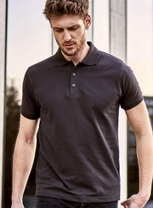 Polo męskie z krótkimi rękawkami z materiału o splocie piqué z dodatkiem elastanu