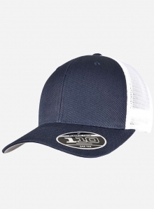 Dwukolorowa czapka z daszkiem, panele z siatki