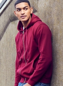 Ekologiczna bluza z dwuwarstwowym kapturem, rozpinana z odrywaną metką