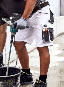 Krótkie spodenki robocze z potrójnymi szwami i licznymi kieszeniami