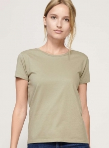 Koszulka damska z okrągłym dekoltem, uszyta z bawełny organicznej