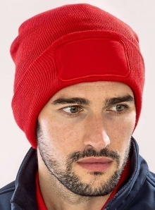 Czapka zimowa z izolacją cieplną Thinsulate oraz naszywką pod nadruk