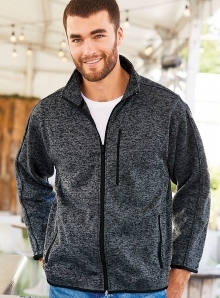 Bluza polarowa wykonana z melanżowego materiału, model męski