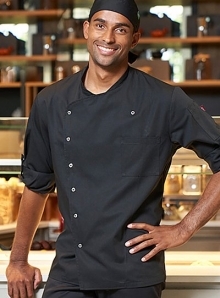 Ekologiczna bluza kucharska z podwijanymi rękawami, model męski