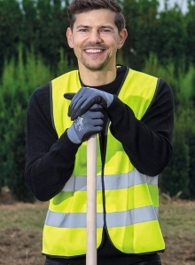 Kamizelka odblaskowa biorąca udział w akcji zmniejszania zużycia CO2