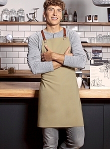 Fartuch kelnerski z krzyżowymi pasami, stylowe wzornictwo