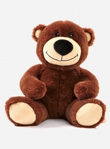 Maskotka - Niedźwiadek - wykonana z materiału pochodzącego z recyklingu