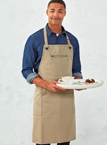 Fartuch kelnerski z kieszenią zapinaną na zamek błyskawiczny