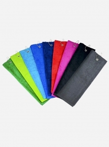 Ręcznik golfowy o welurowej strukturze materiału z metalową zawieszką, 40x50 cm