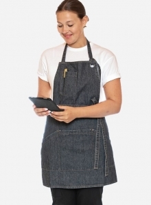 Utility Apron Bib Washed Denim