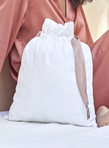 Cotton Gift Bag with Ribbon Drawstring
