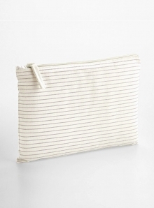 Striped Organic Cotton Accessory Pouch