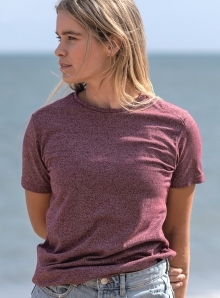 Eco koszulka damska z melanżowego materiału