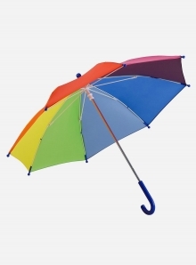 Tęczowy parasol dziecięcy z zaokrąglonym uchwytem